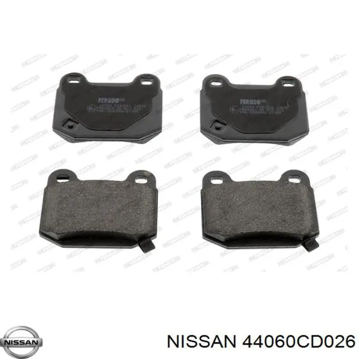 Задние тормозные колодки 44060CD026 Nissan