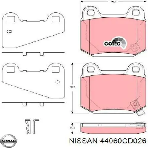 Купить 44060CD026 Nissan/Infiniti Колодки тормозные задние, дисковые