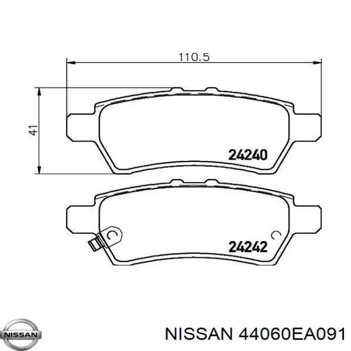 Колодки дисковые  Nissan/Infiniti 44060EA091 цена, от 18.39 USD