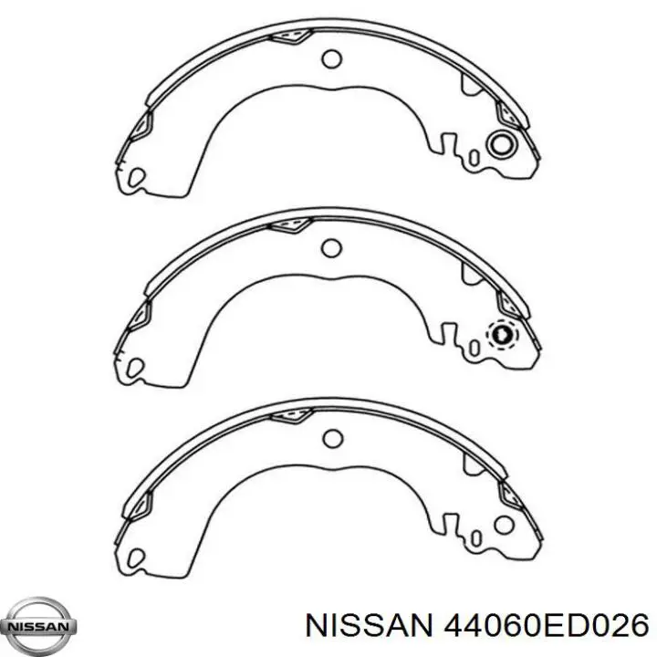 Колодки тормозные задние барабанные Nissan 44060ED026