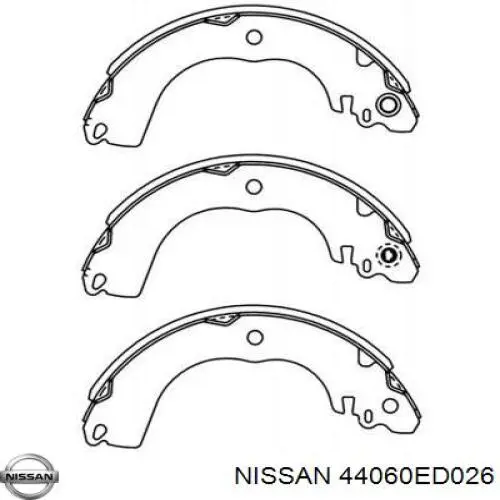44060ED026 Nissan/Infiniti Барабанные тормозные колодки