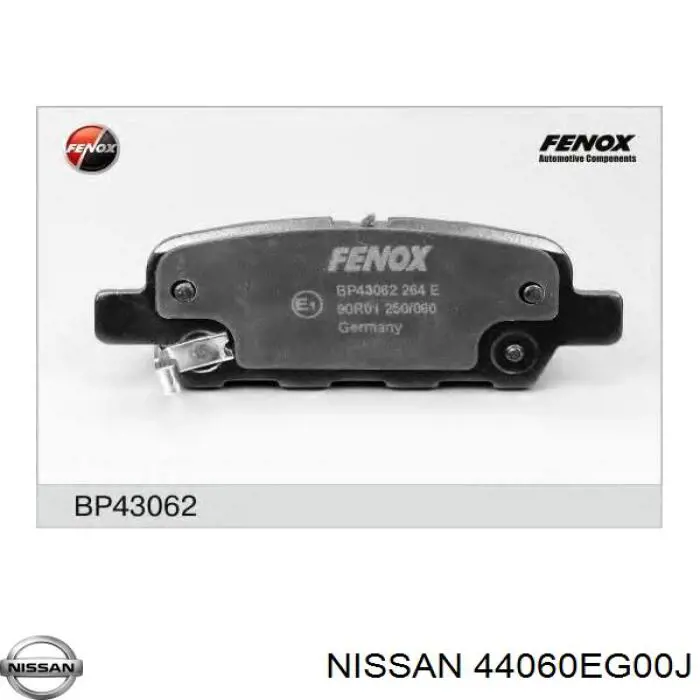 Колодки дисковые  Nissan/Infiniti 44060EG00J цена, от 23.70 USD