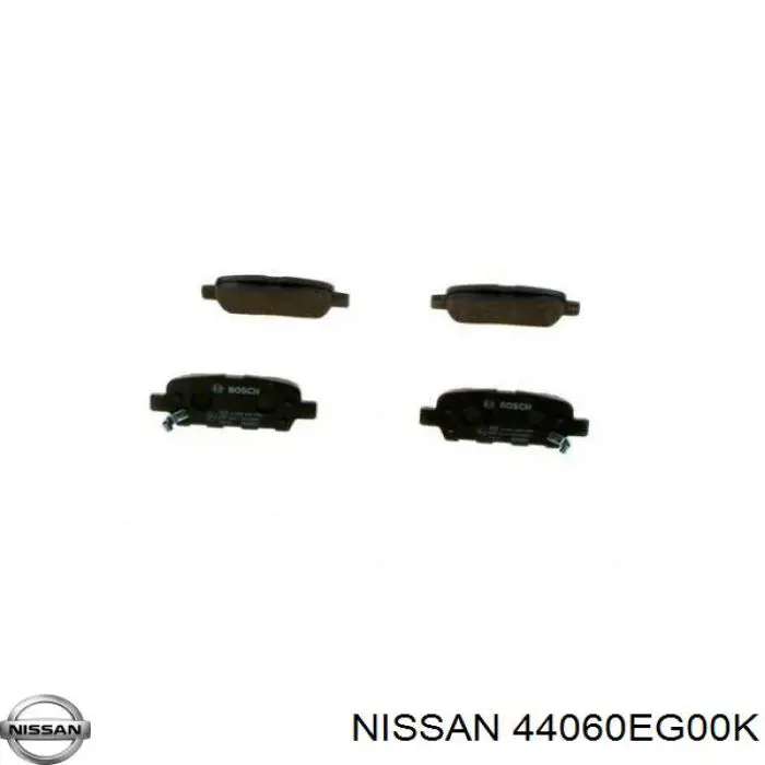 Колодки тормозные задние дисковые Nissan 44060EG00K