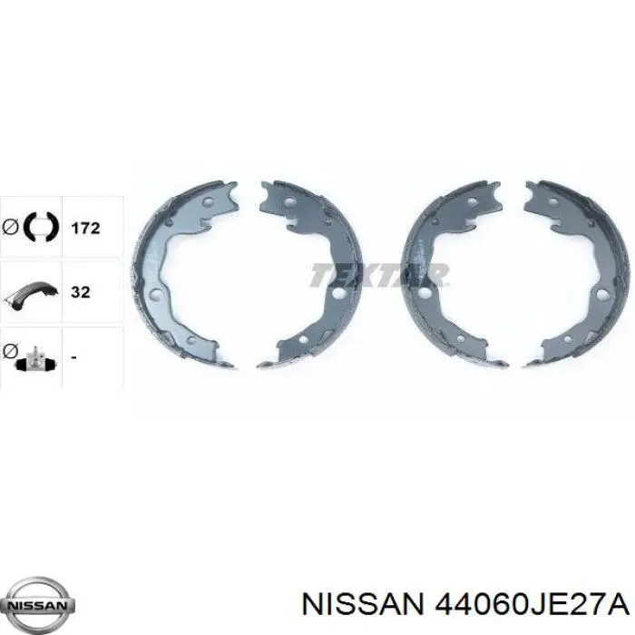 Тормозные колодки стояночного тормоза Nissan/Infiniti 44060JE27A цена, от 15.32 USD