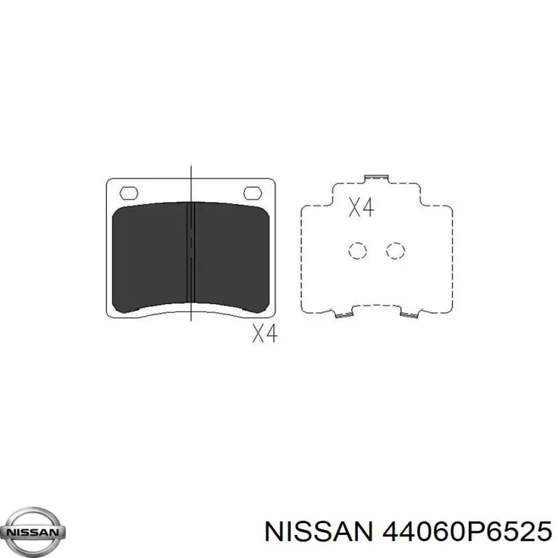 44060P6525 Nissan/Infiniti Колодки тормозные дисковые комплект