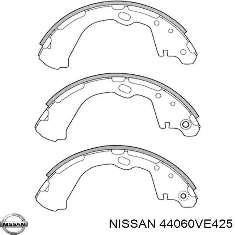 44060VE425 Nissan колодки тормозные задние барабанные
