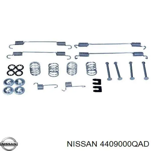 Монтажный комплект задних барабанных колодок Nissan 4409000QAD