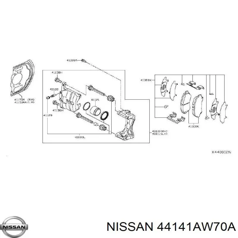 Болт тормозного суппорта Nissan/Infiniti 44141AW70A цена, от 3.66 USD