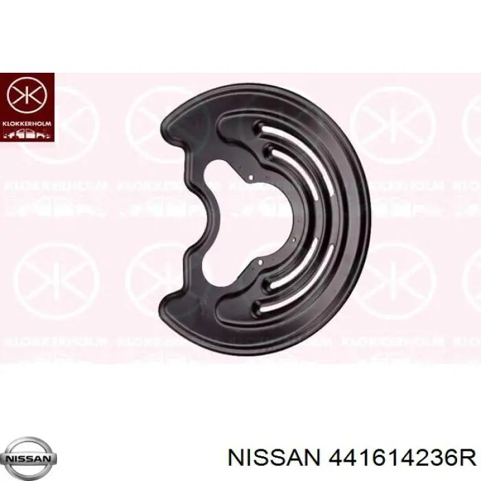 441614236R Nissan proteção esquerda do freio de disco traseiro