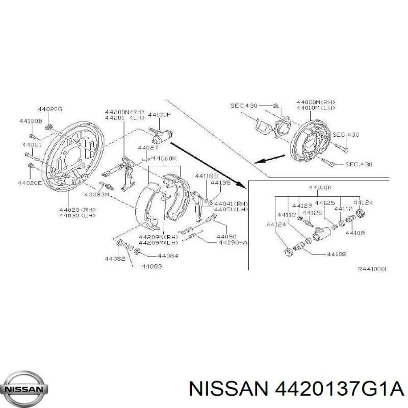  Nissan/Infiniti 4420137G10 цена, от 33.67 USD