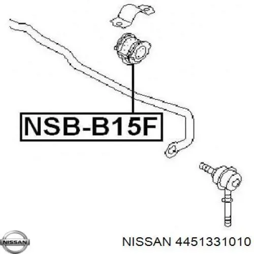 Втулка переднего стабилизатора 4451331010 Nissan