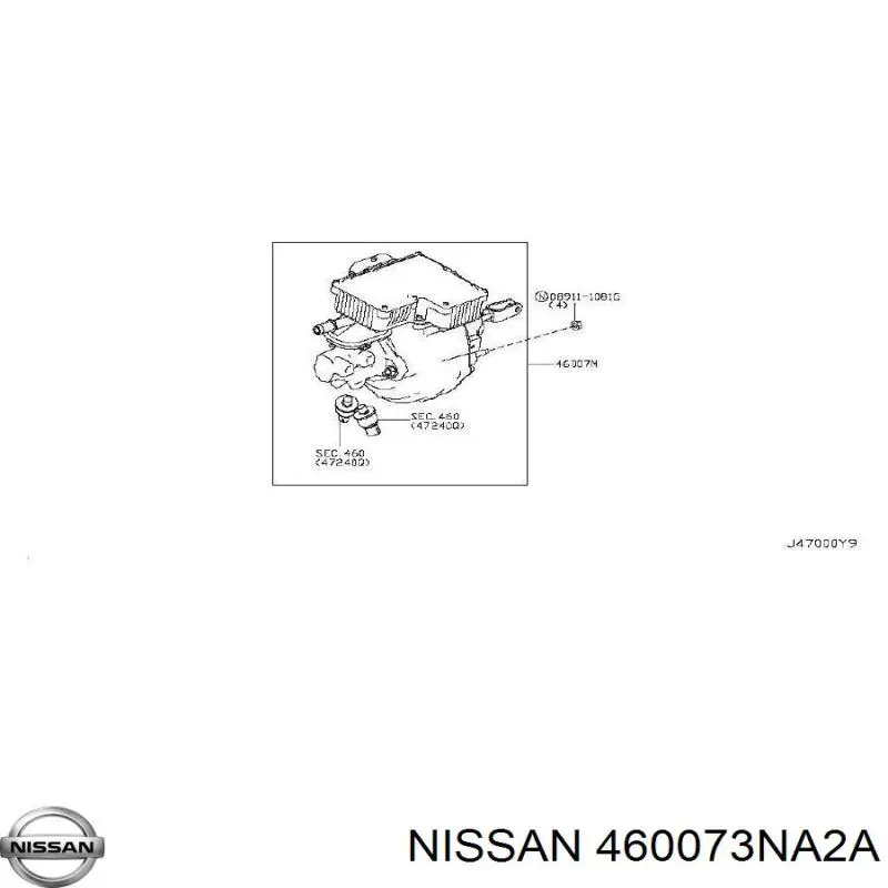 460073NA2A Nissan/Infiniti Цилиндр тормозной, главный