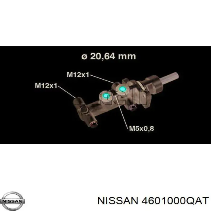 Цилиндр главный тормоза (гидротормозов) Nissan/Infiniti 4601000QAT цена, от 69.87 USD
