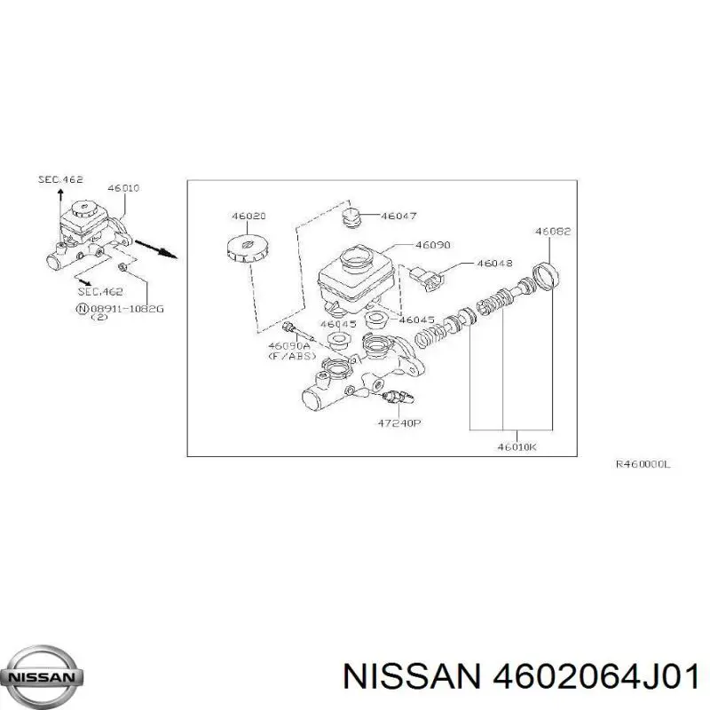 Купить 4602064J01 Nissan/Infiniti Крышка бачка главного тормозного цилиндра
