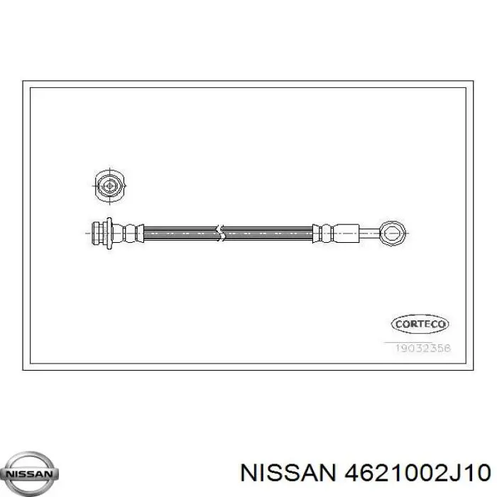 Шланг тормозной задний Nissan 4621002J10