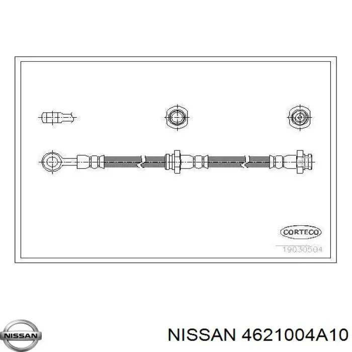 4621004A10 Nissan шланг тормозной передний