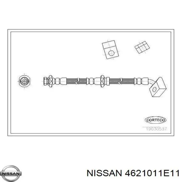  Тормозной шланг Nissan Bluebird 