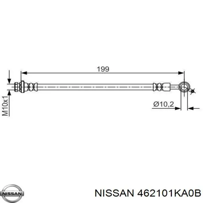 BH6421 Masuma Шланг тормозной задний правый