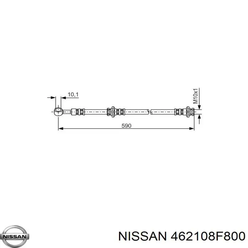 Купить 462108F800 Nissan/Infiniti Шланг тормозной задний правый