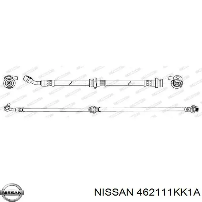 Шланг тормозной передний левый 462111KK1A Nissan