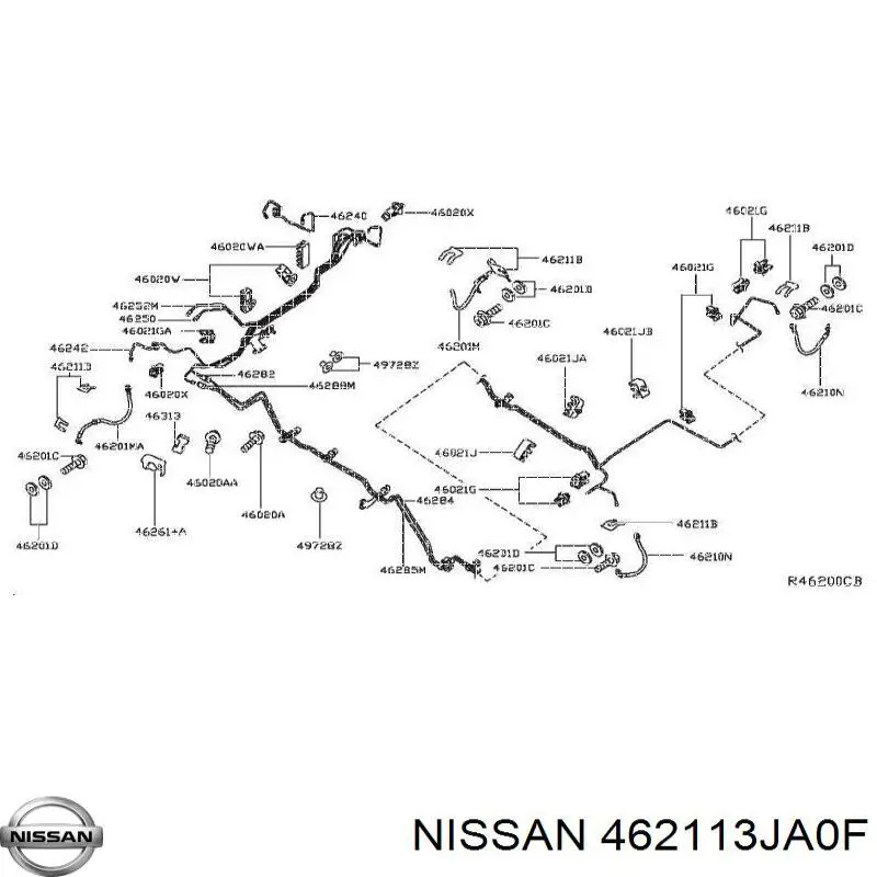 Шланг тормозной передний 462113JA0E Nissan