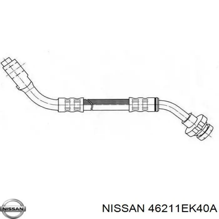 Шланг тормозной передний левый 46211EK40A Nissan