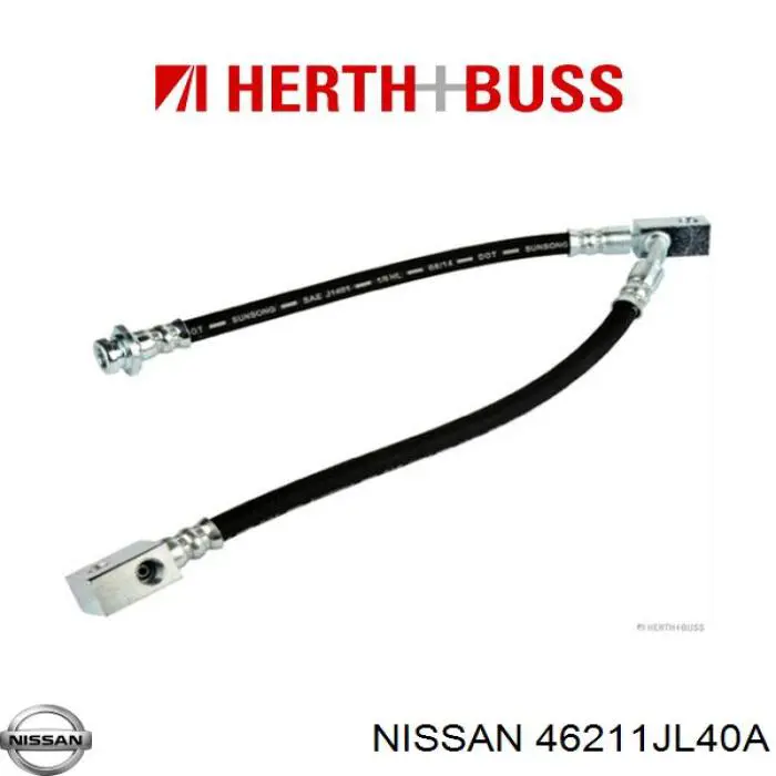 Шланг тормозной передний Nissan/Infiniti 46211JL40A цена, от 25.30 USD
