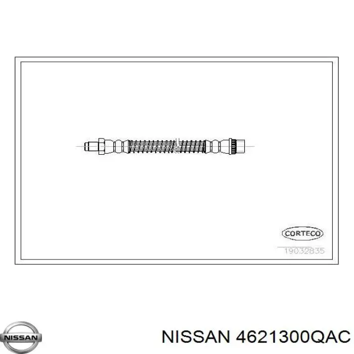 Задний тормозной шланг 4621300QAC Nissan