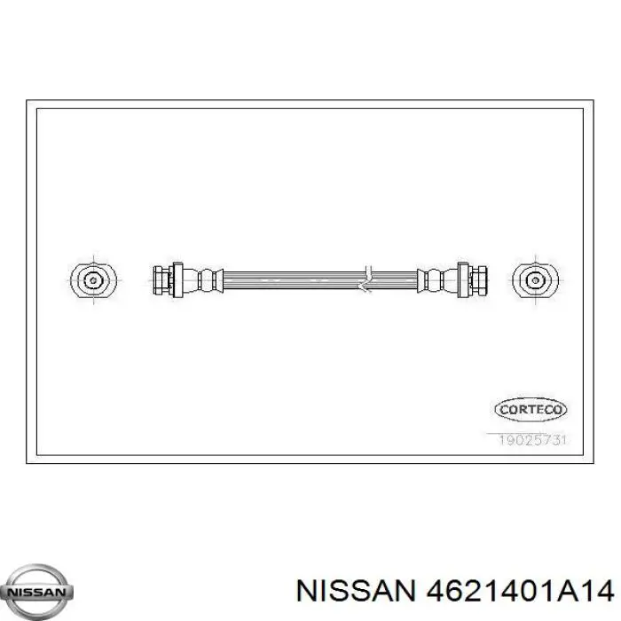 4621401A14 Nissan шланг тормозной задний