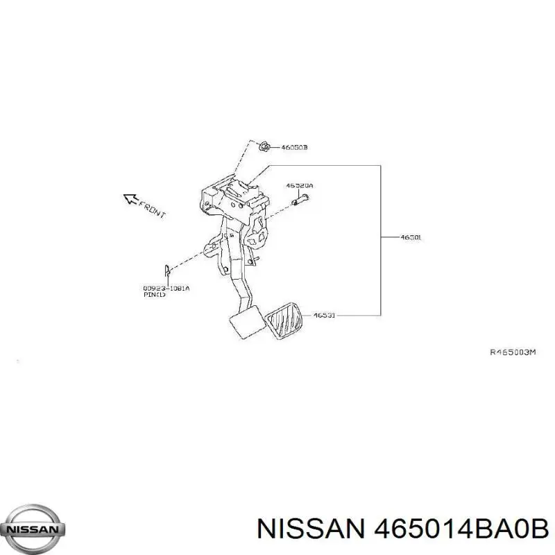 Педаль тормоза 465014BA0B Nissan