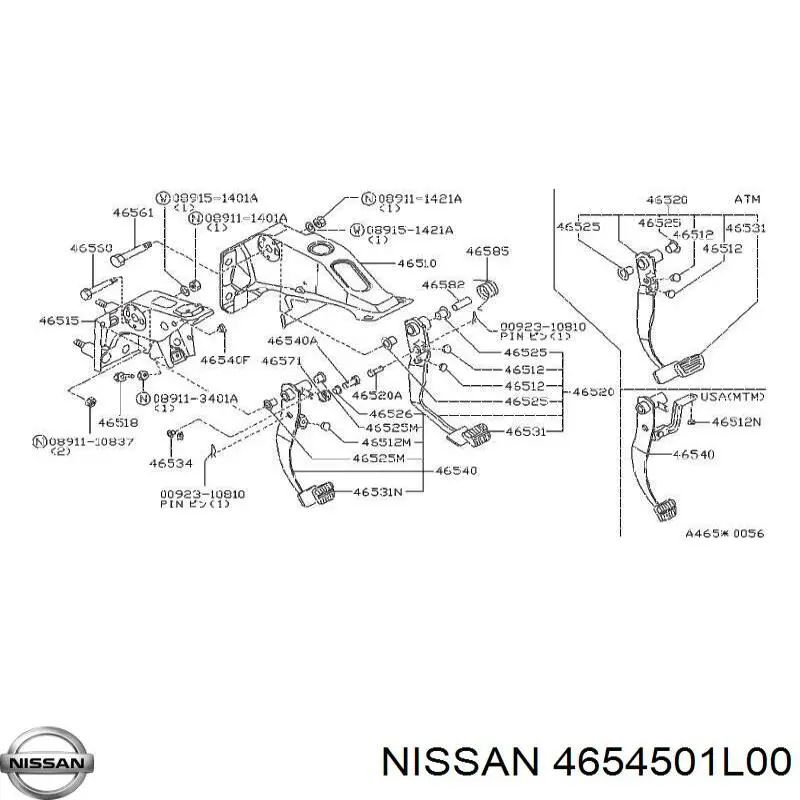  4654501L00 Nissan