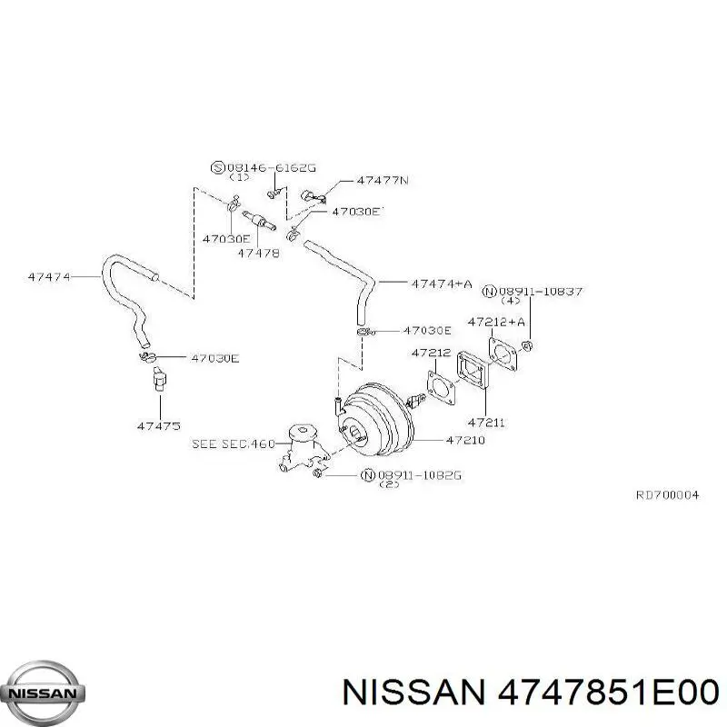 Купить 4747851E00 Nissan/Infiniti 