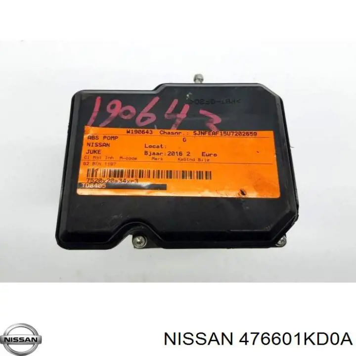 Гидроблок АБС Nissan/Infiniti 476601KD0A цена, от 25.42 USD