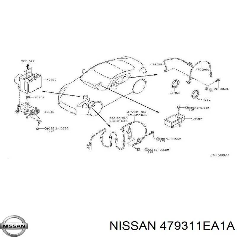 Купить 479311EA1A Nissan/Infiniti Датчик курсовой устойчивости