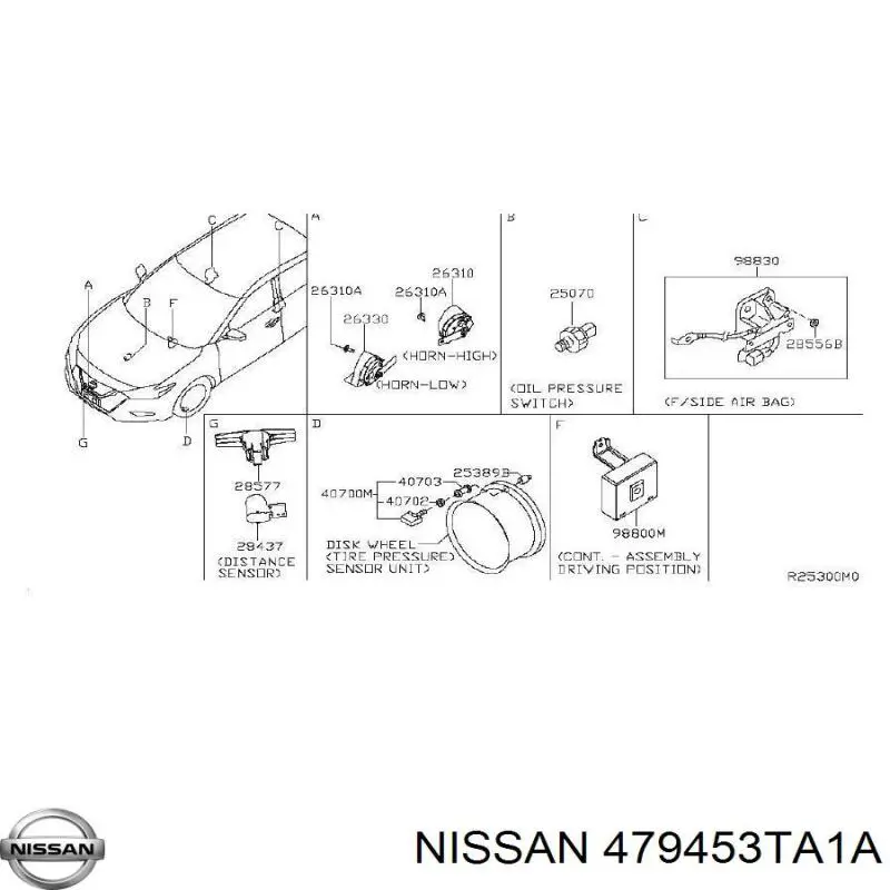 Купить 479453JA0A Nissan/Infiniti Датчик руля