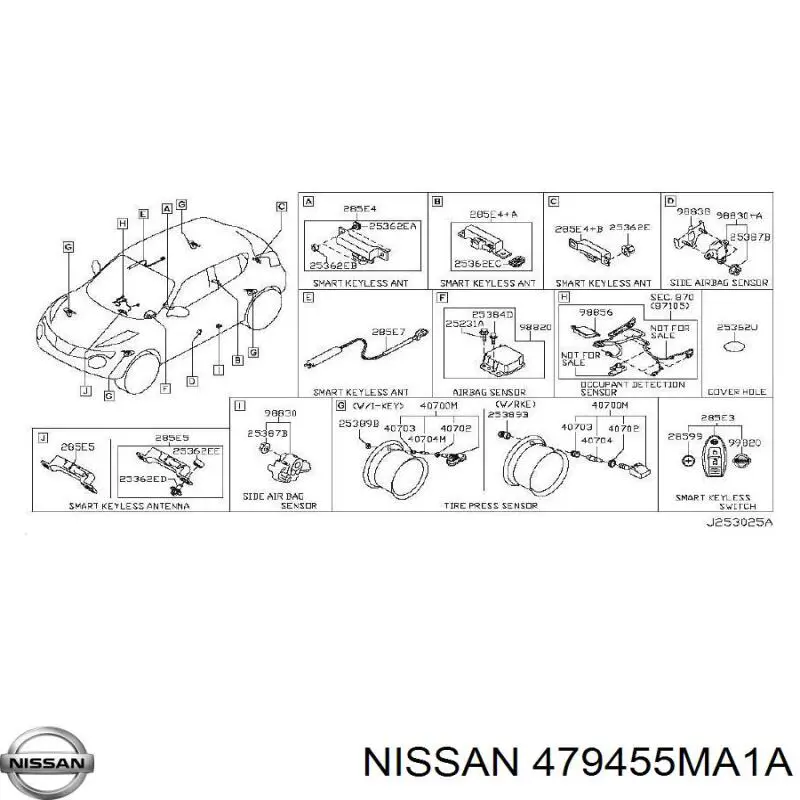 Датчик поворота руля Nissan/Infiniti 479455MA1A цена, от 25.99 USD