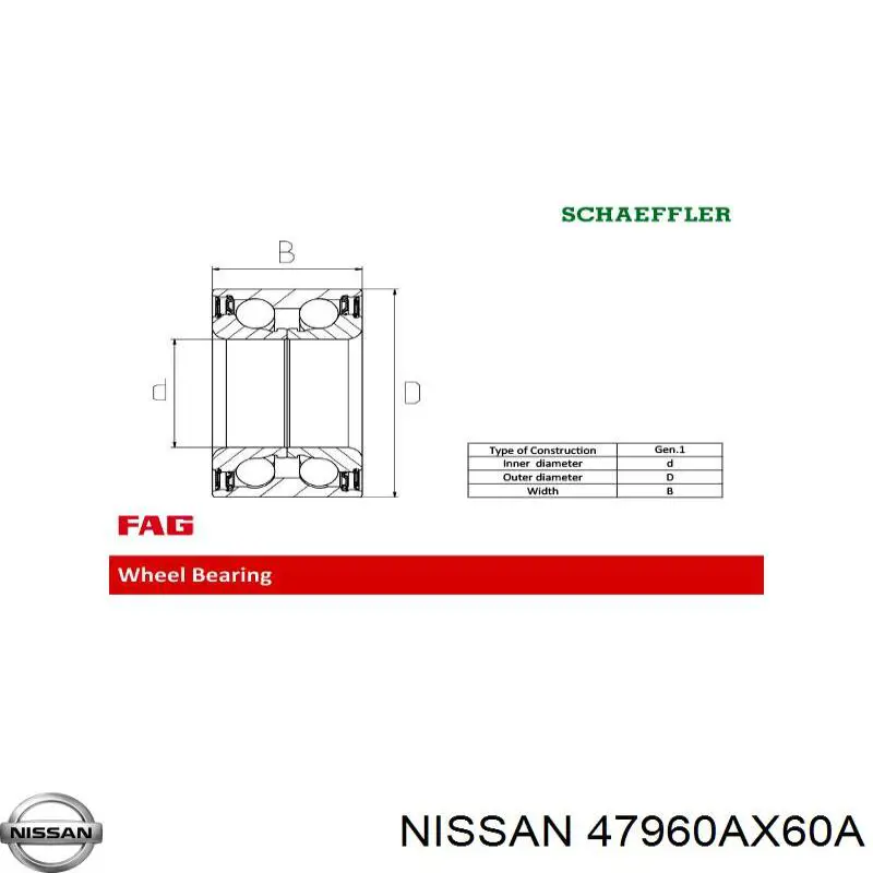 47960AX60A Nissan anel de abs