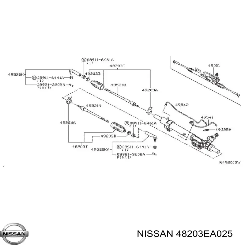 Пыльник тяги Nissan/Infiniti 48203EA025 цена, от 6.78 USD