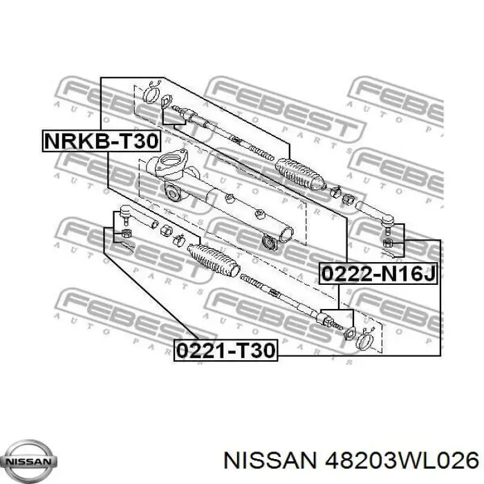 Fuelle, dirección 48203WL026 Nissan/Infiniti