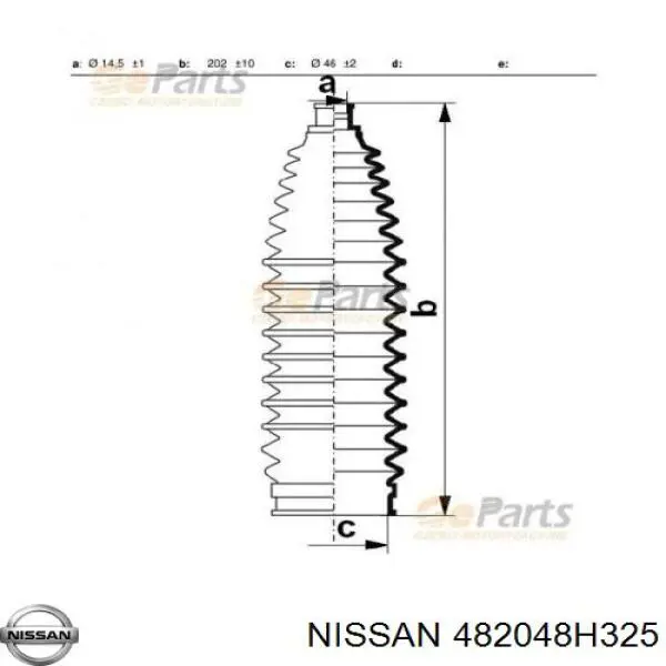 Пыльник рулевого механизма (рейки) левый 482044U086 Nissan/Infiniti