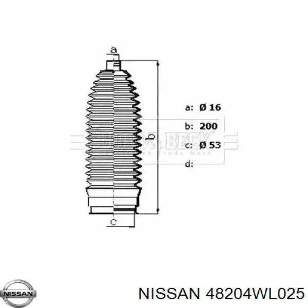 Пыльник тяги Nissan/Infiniti 48204WL025 цена, от 12.13 USD