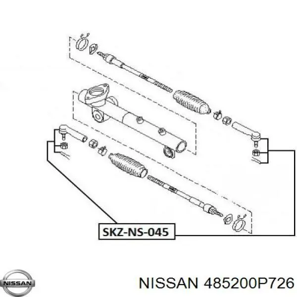 485200P726 Nissan наконечник рулевой тяги внешний