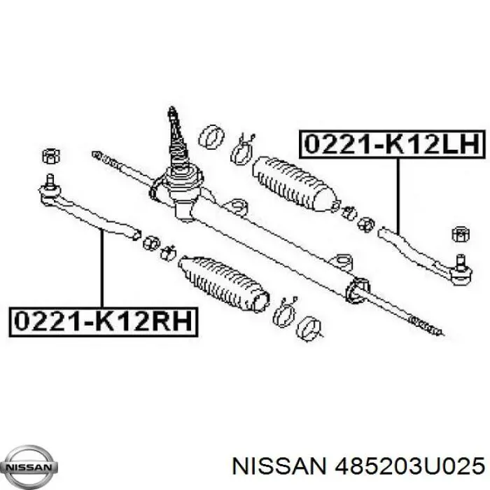 Рулевой наконечник 485203U025 Nissan/Infiniti
