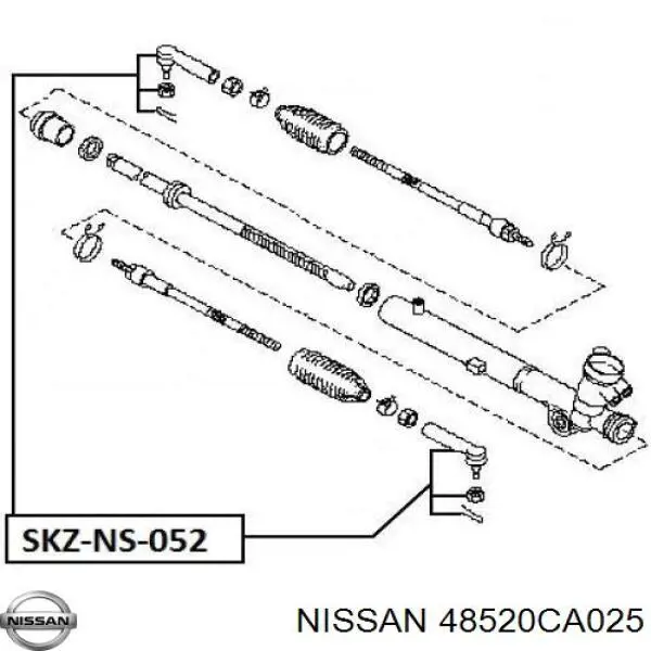 Купить 48520CA025 Nissan/Infiniti Наконечник рулевой тяги, внешний