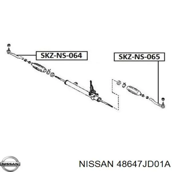 Compre 48647JD01A Nissan/Infiniti Ponta externa da barra de direção