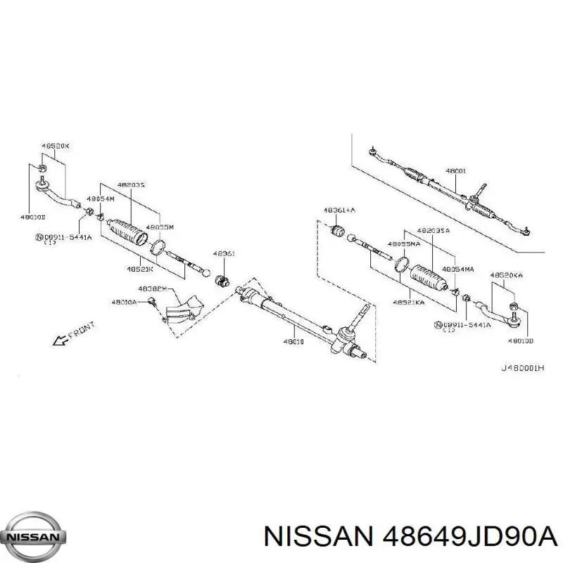 48649JD90A Nissan 