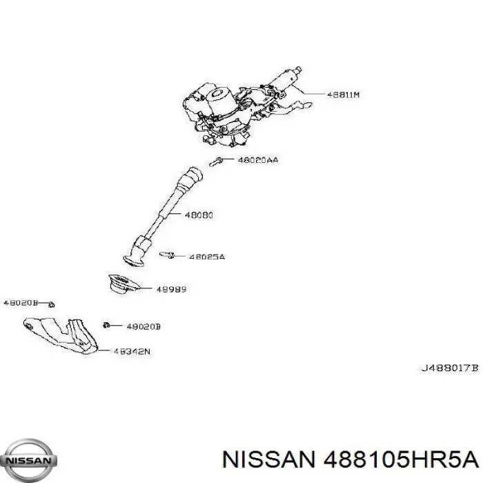 Рулевая колонка 488105HA5A Nissan