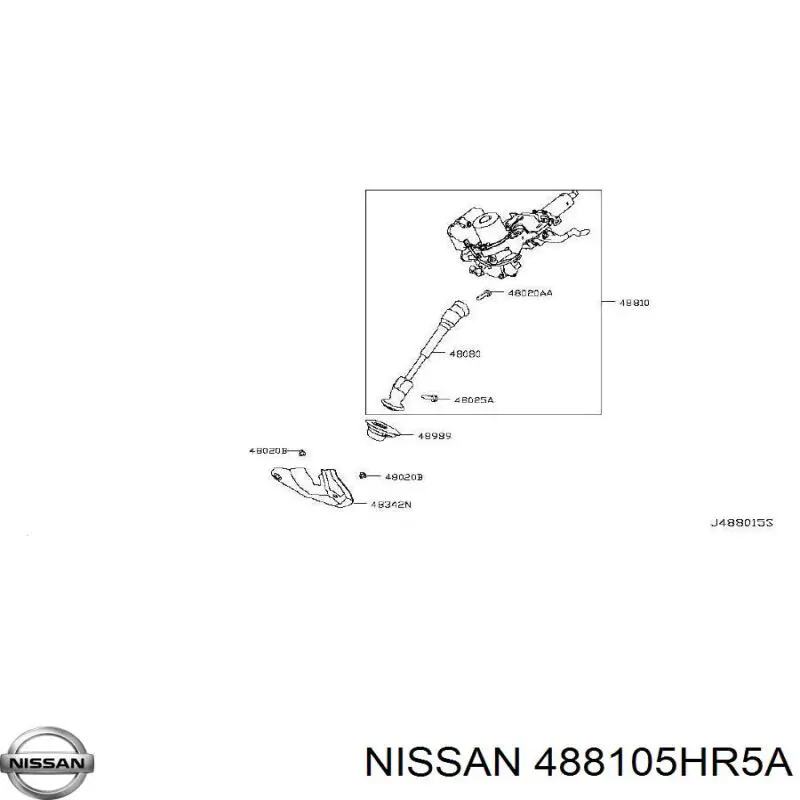 Рулевая колонка Nissan/Infiniti 488104BA1A цена, от 38.01 USD
