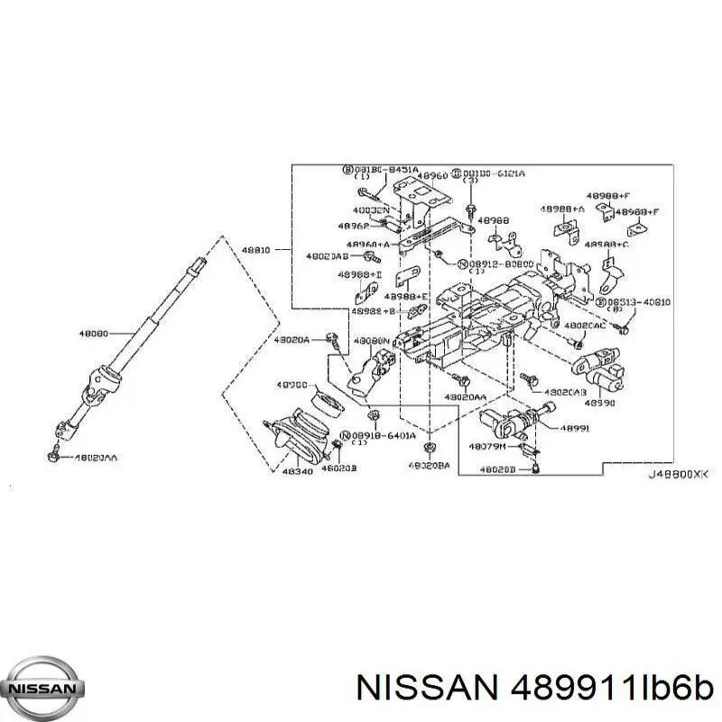 Сервопривод управления АКПП (шаговый двигатель) Nissan 489911LB6B
