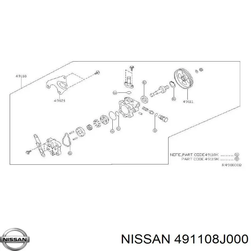 Купить 491106Z700 Nissan/Infiniti Насос рулевого управления